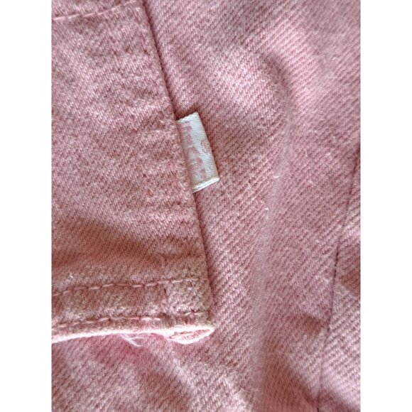 Vintage Pink Levi Strauss Denim Midi Skirt Back Pockets Women's 22" Waist RARE - Picture 3 of 11